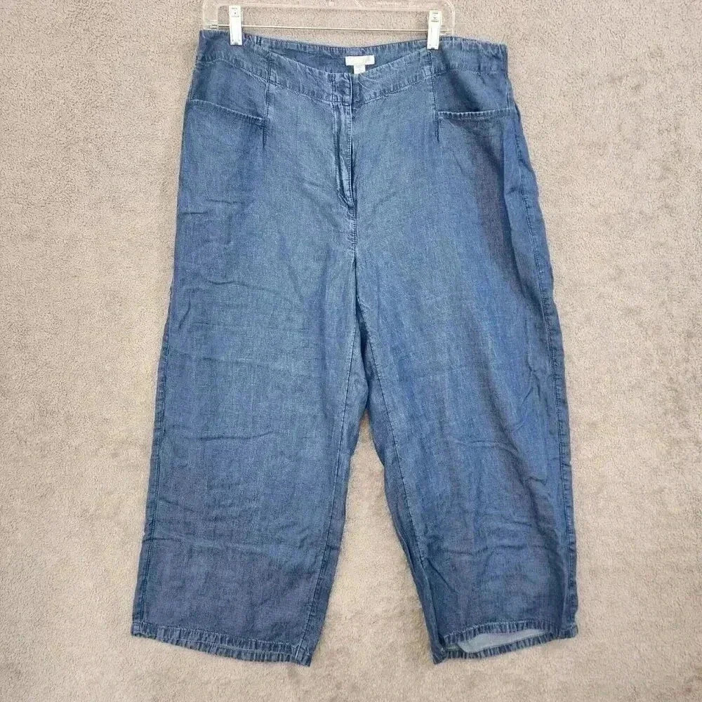 J. Jill Blue Cropped Pants